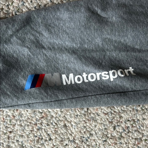 BMW Puma Gray and Red Jogger Sweatpants Athletic Fit - Picture 4 of 4